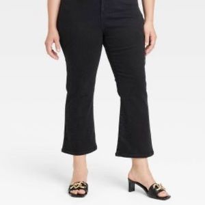 Ava & Viv Black Cropped Bootcut Jeans